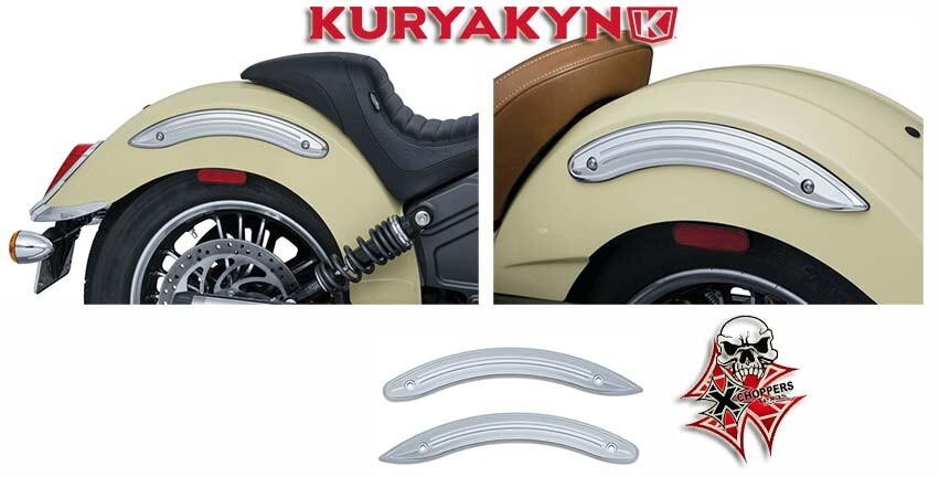 Kuryakyn Legacy Rear Fender Side Accents for Scout, Chrome Kuryakyn Legacy Rear Fender Side Accents for Scout, Chrome