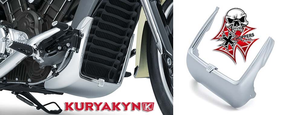 Kuryakyn Legacy Radiator Shroud Accent for Indian Scout, Chrome Kuryakyn Legacy Radiator Shroud Accent for Indian Scout, Chrome