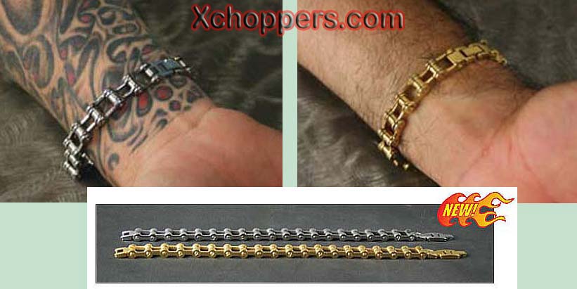 Ultima Stainless Steel Motorcycle Style Chain Bracelet