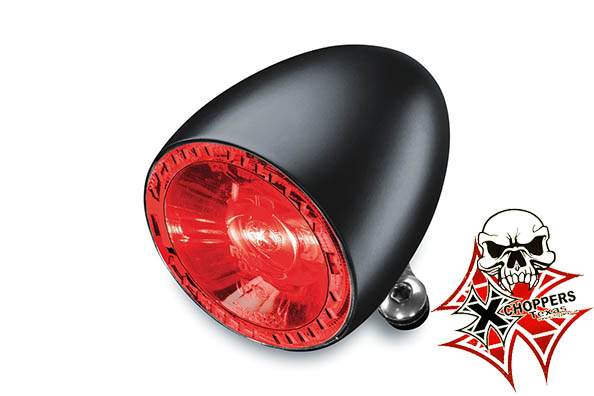 Kuryakyn by Kellermann Satin Black RED Bullet 1000 Marker Lights