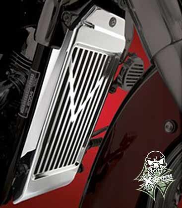 Xchoppers.com - Big Bike Parts V-Style Radiator Cover for 750 Aero and ...